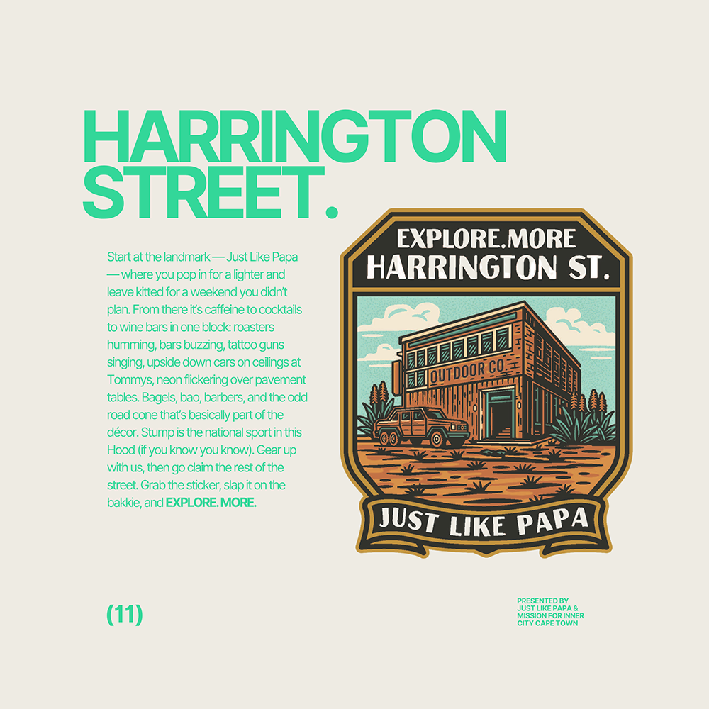 Just Like Papa Destination Sticker - Harrington Street