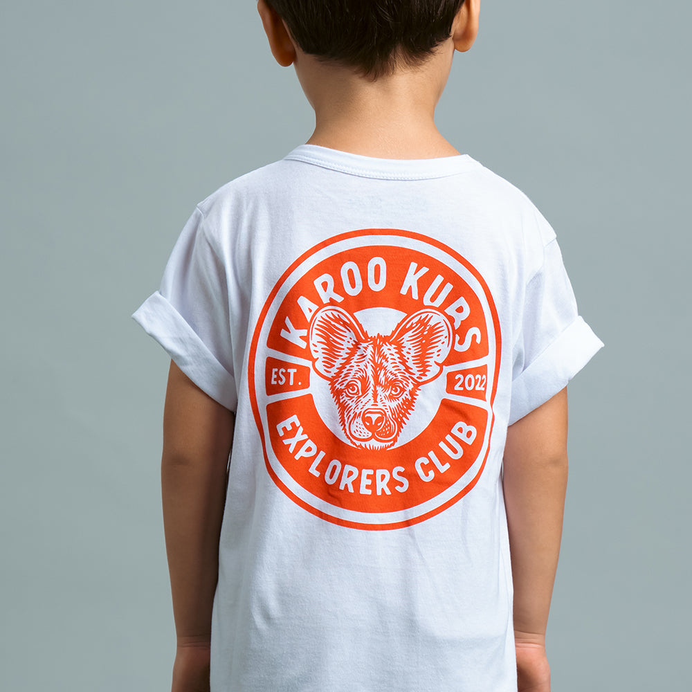 Karoo Kubs Wild Dog Tees/White 3-4yrs to 13-14
