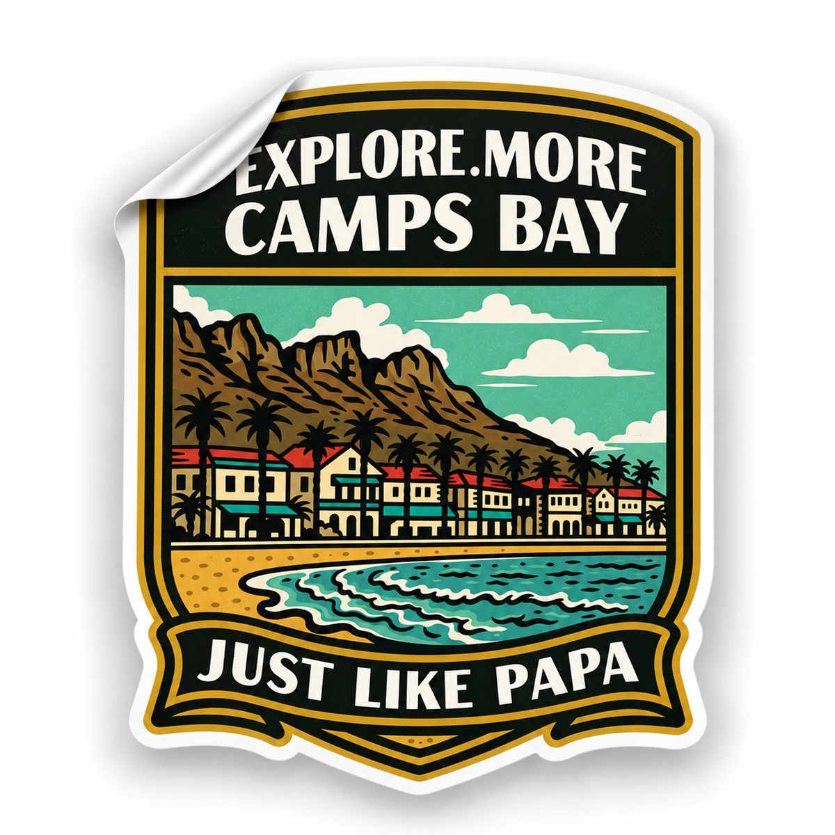 Just Like Papa  Destination Sticker - Camps Bay