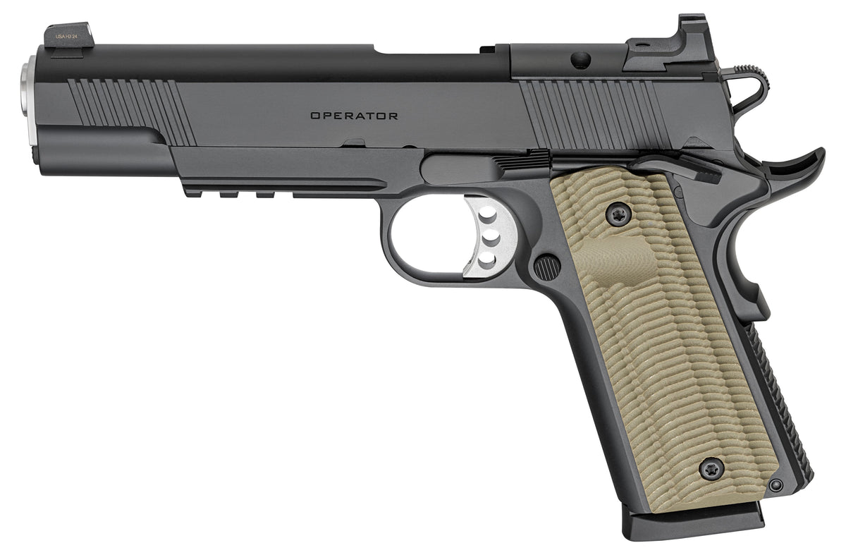 PISTOL 45 ACP SPRINGFIELD 1911 OPERATOR BLACK W/AOS