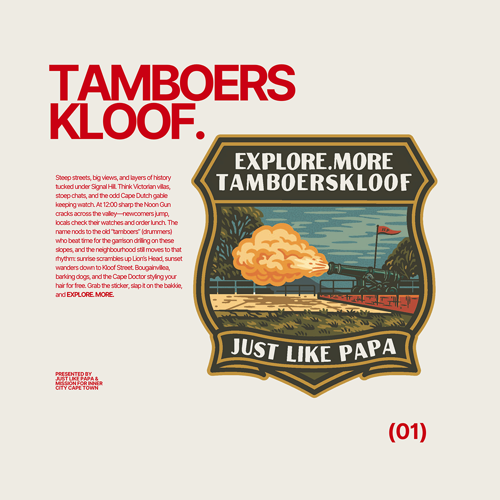 Just Like Papa  Destination Sticker - Tamboerskloof