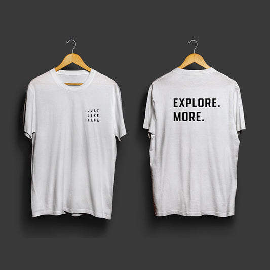 Explore. More. White