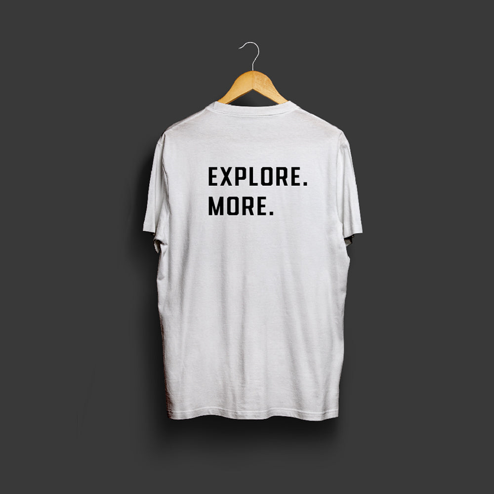 Explore. More. White